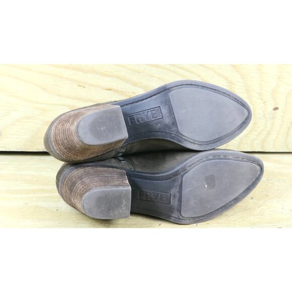 Frye Boots Womens 6M Brown Leather Suede Judith Ankle Bootie Shoes - Picture 5 of 7